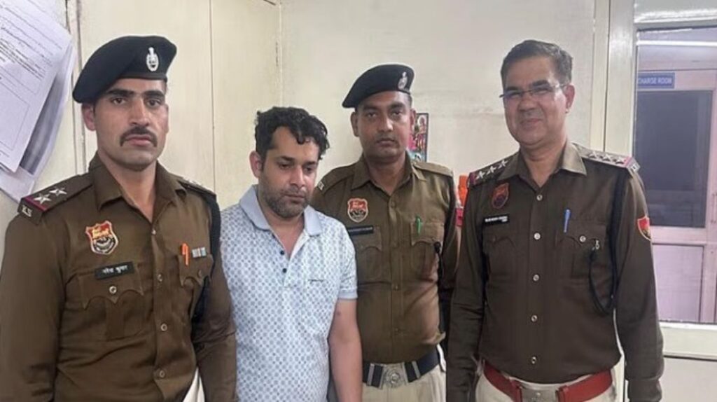 पुलिस की गिरफ्त में आरोपी सचिन